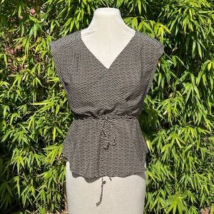 Silk tie front blouse - Medium